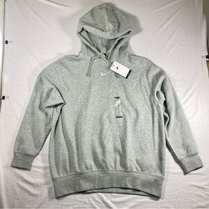 Nike Women's Oversized Fit Pullover Hoodie Light Gray Size S DJ7668-063 NWTs